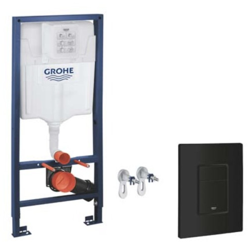 Інсталяція Grohe Solido 3-в-1 для унітазу, 1.13 м (кнопка Even Black mat) (388112430)