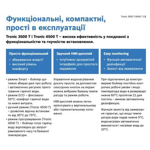 Електричний бойлер Bosch Tronic 3500 T 50 л 7736507291